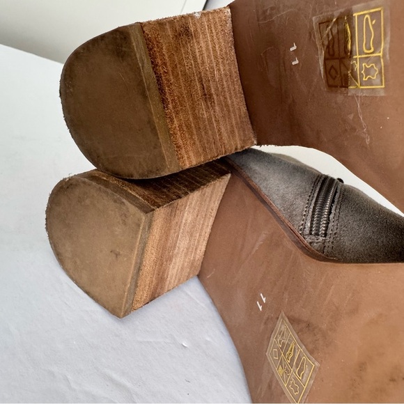 Jeffrey Campbell Laszlo Tan Taupe Suede Block heel Ankle Boots 11 - Picture 11 of 14